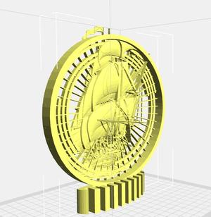Pirate Ship - P34 - Decor - Trinket - Quick Print Gift - 3D - NO SUPPORT