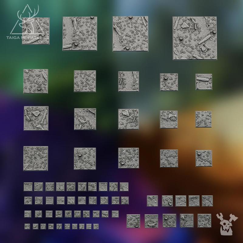 Fantasy Forest square bases set x276