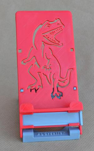 FOLDING HOLDER FOR SMARTPHONE OR TABLET - Design : Dinosaur