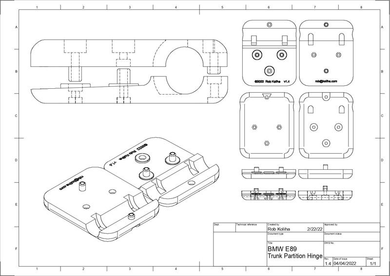 Trunk Partition Hinge for BMW Z4 (E89)