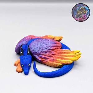 Syris Dragon Figurine Lying Down