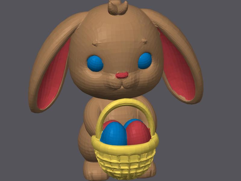 Easterbunny with eggbasket