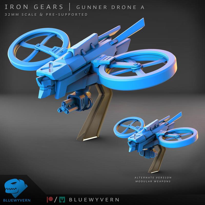 Iron Gears - Gunner Drone A (Modular)