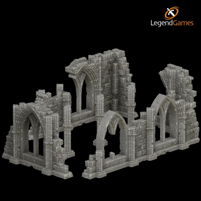 LegendGames Gothic Ruin Wall and Window Set