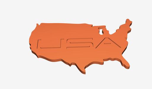 USA Map Typography
