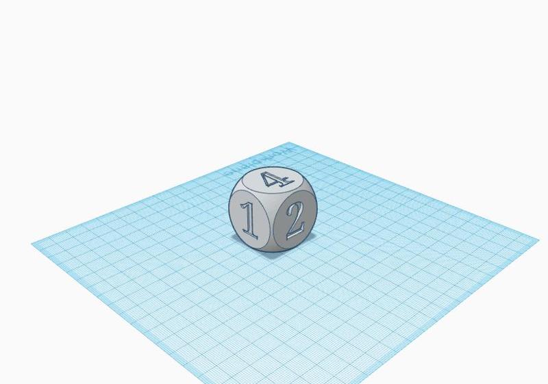 D6 dice with numbers