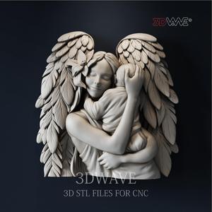MOTHER ANGEL 3d stl files for CNC