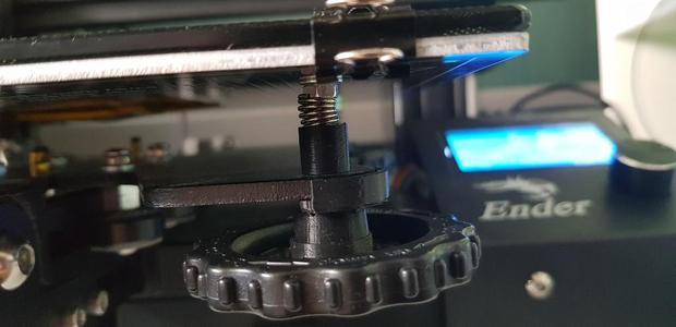Ender 3 Bed Leveler Knob Gripper (anti-slip) with spring tensioner
