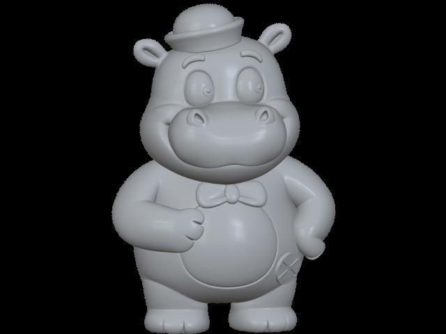 Chic Cartoon Hippopotamus