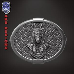 Egyptian anubis v1 Belt buckle