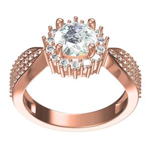 Classic Diamond Cluster Wedding Ring for Women