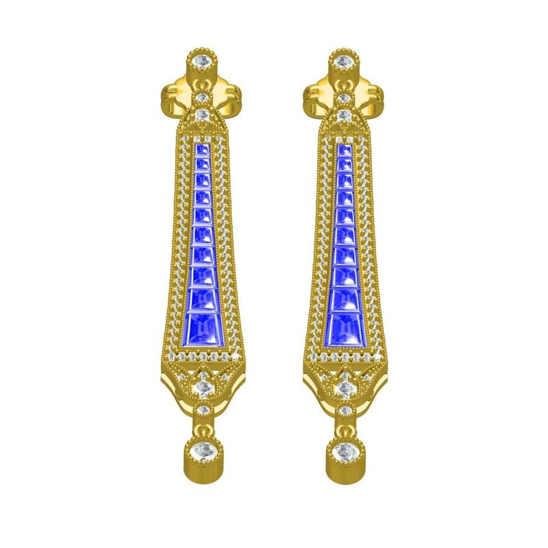Vintage Dangle Stud Earring