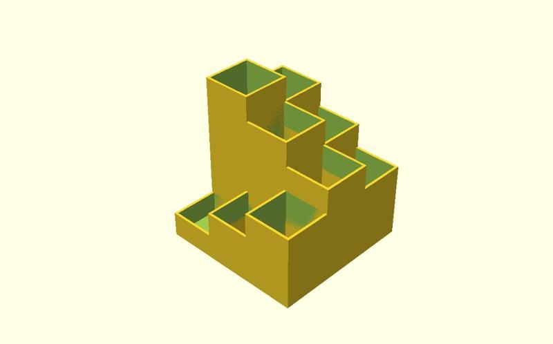 A square pen holder