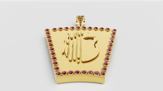 Arabic calligraphy jewelry 3D printable model