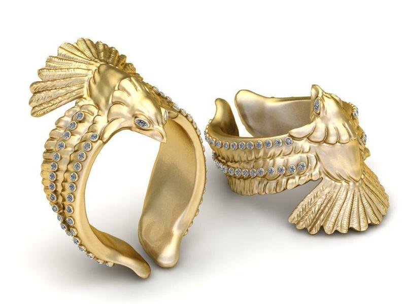 BIRD GOLD RING 3d printable model