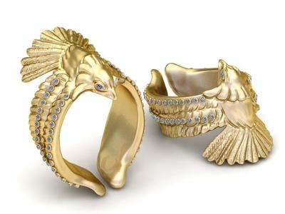 BIRD GOLD RING 3d printable model