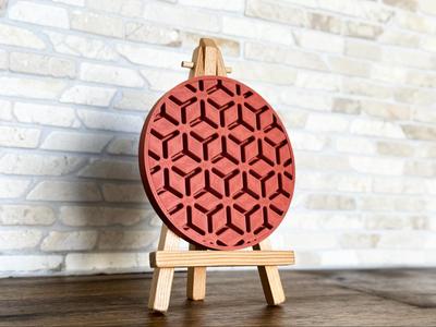 Abstract Cubes Coaster