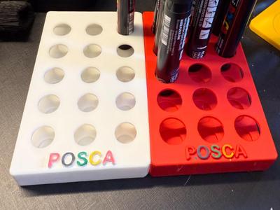 POSCA Marker Organizer – 15-Slot Desk Stand