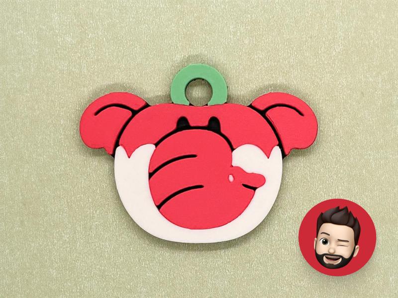 Mario Elephant seed keychain
