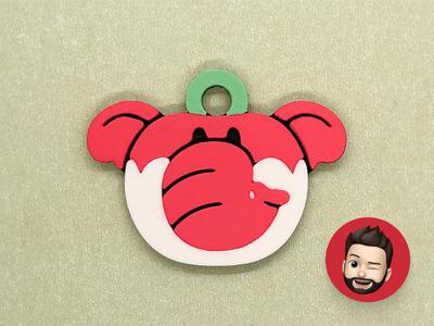 Mario Elephant seed keychain
