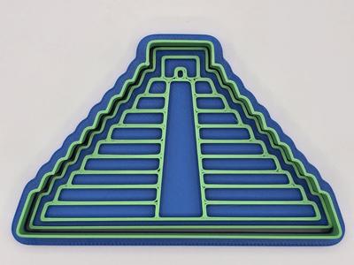 Front Meso American Pyramid Cookie Cutter Playdoh