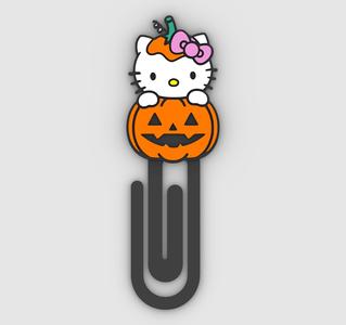 Hello Kitty in a Pumpkin - Halloween - Paper clip, bookmark - 3MF pre-painted , STL