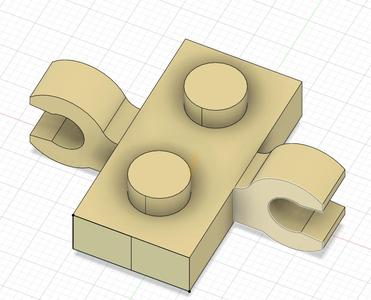 Plate, Modified 1 x 2 with Clips on both Side (Horizontal Grip)