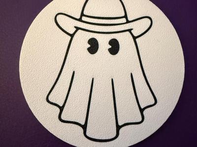 Cowboy Ghost Coaster Western Haunted Drink Holder