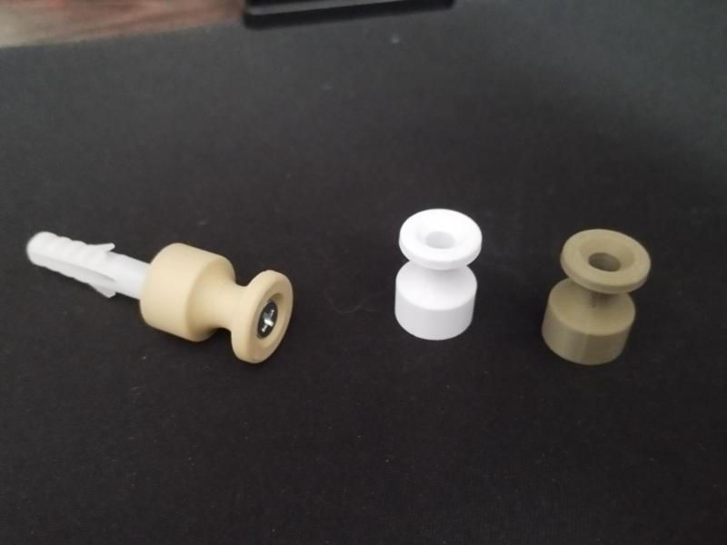 Vintage braided electrical cable support 