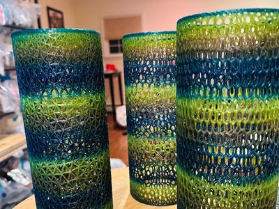 6 Different Voronoi Candle Shades 