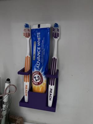 2 toothbrush holder & toothpaste