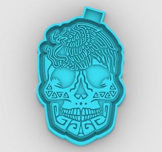 Aztec Skull - freshie mold - STL for silicone mold