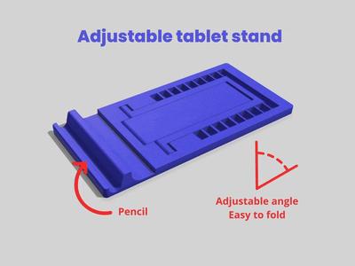 Ipad tablet stand with adjustable angle