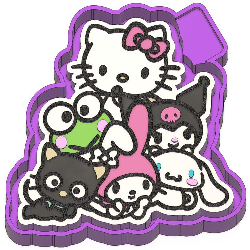Hello Kitty and Friends Freshie STL Mold Housing