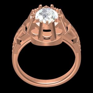 Single Round Stone Cocktail Ring