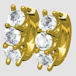 3 Diamond U Gellery Earring