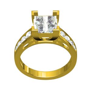 4 Princess Cut Diamond Solitaire Ring