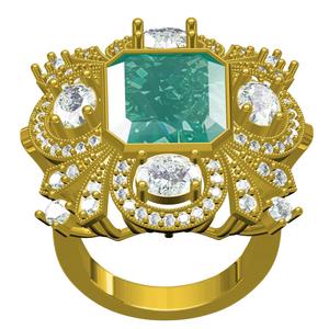 Antique Emerald Art Deco Ring