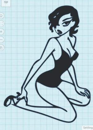 ROCKABILLY GIRL - WALL ART