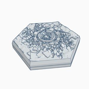 Destroyed Armored Silo Hex Map Scale HMSMilD003