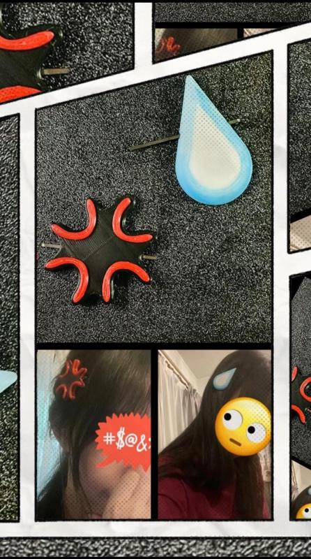 Comic Emoji Hairpin