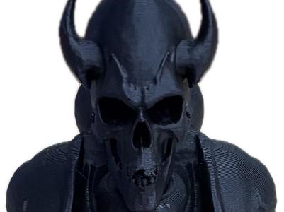 Space marine with skull