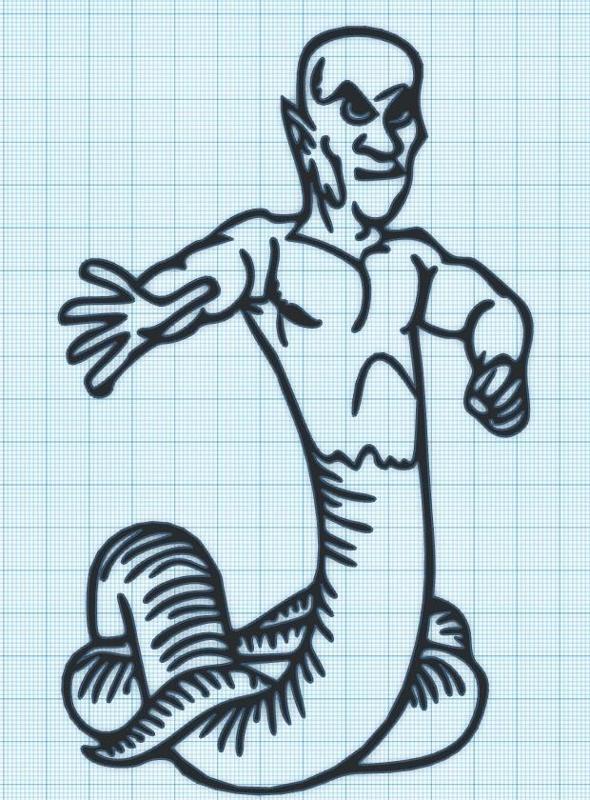 SNAKE MAN - MONSTER - WALL ART