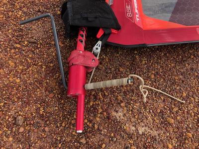 Better downhaul winch with handle for windsurfing