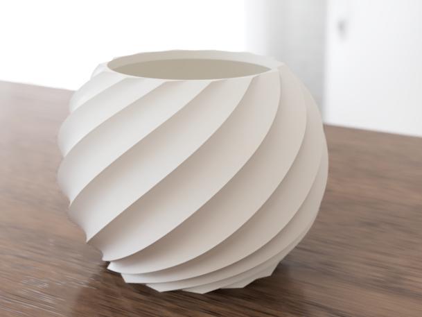 Flowerpot vase twisted
