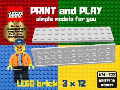 lego brick 3x12