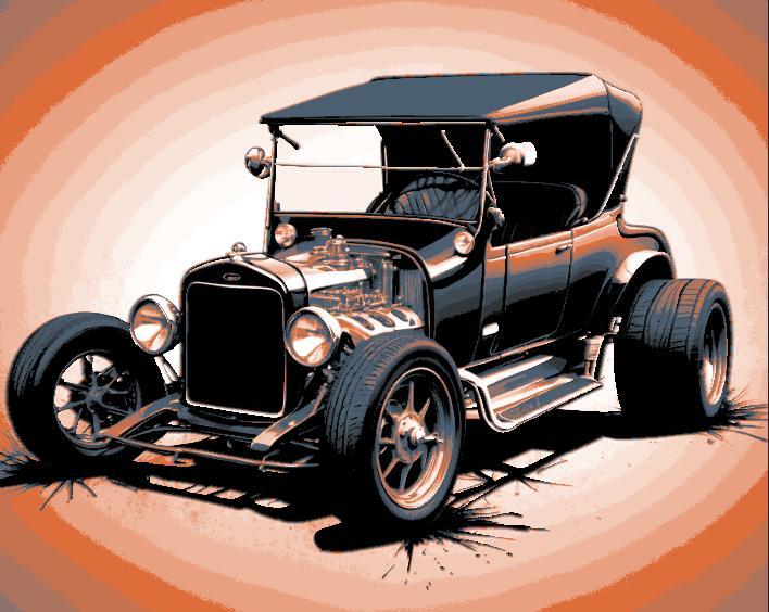 Hueforge Art - 1923 Ford Model T Bucket Hot Rod