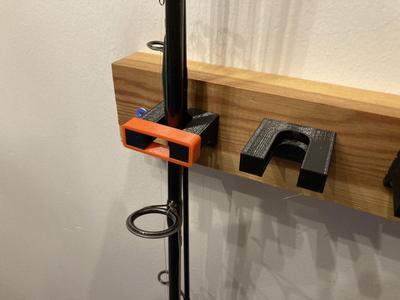 Closure for fishing rod wall mount