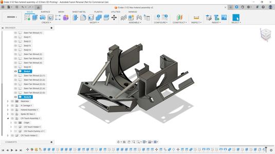 Dual 4010 Fan Ender 3 v2 Neo Shroud
