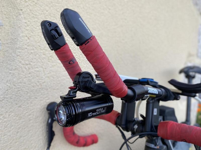 Aerobar mount for handlebar light